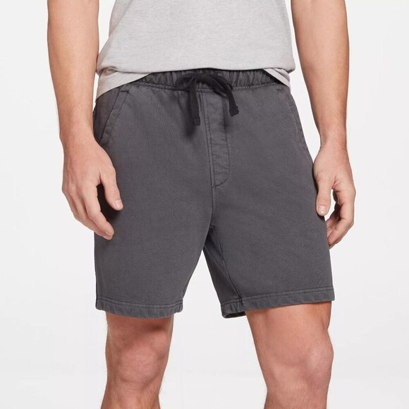 NWT VRST Men's 7'' Washed Twill Terry Short Size 2XL Gray/Black NEW - Picture 1 of 10